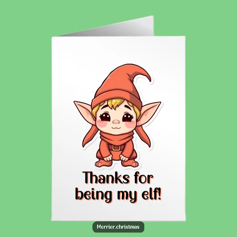 Free Printable Elf Thank You Card: Quirky Downloadable Gift for Showing Appreciation