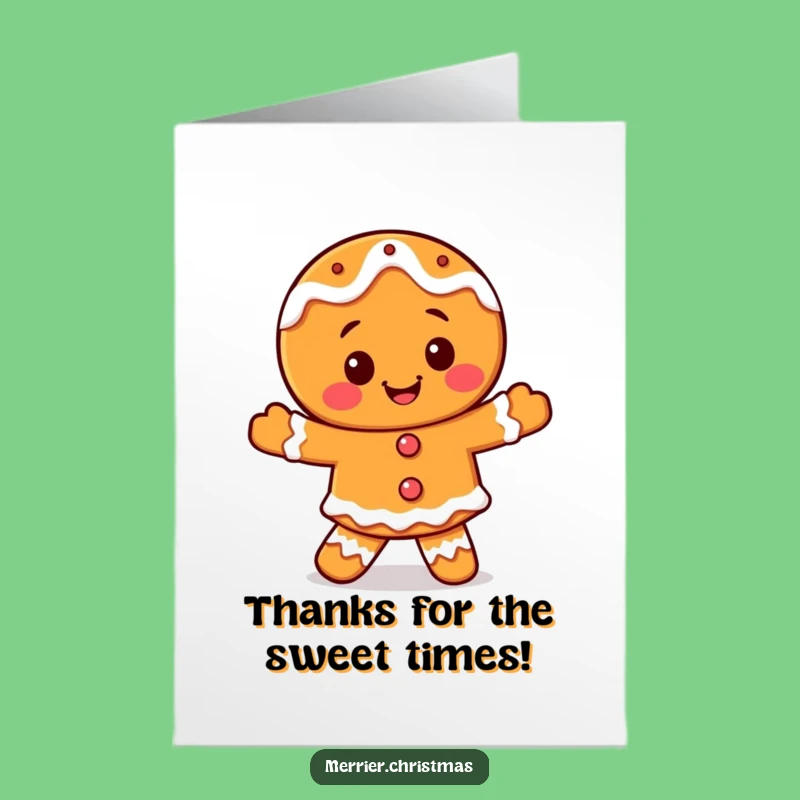 Free Printable Gingerbread Thank You Card: Cute Downloadable for Sweet Gratitude