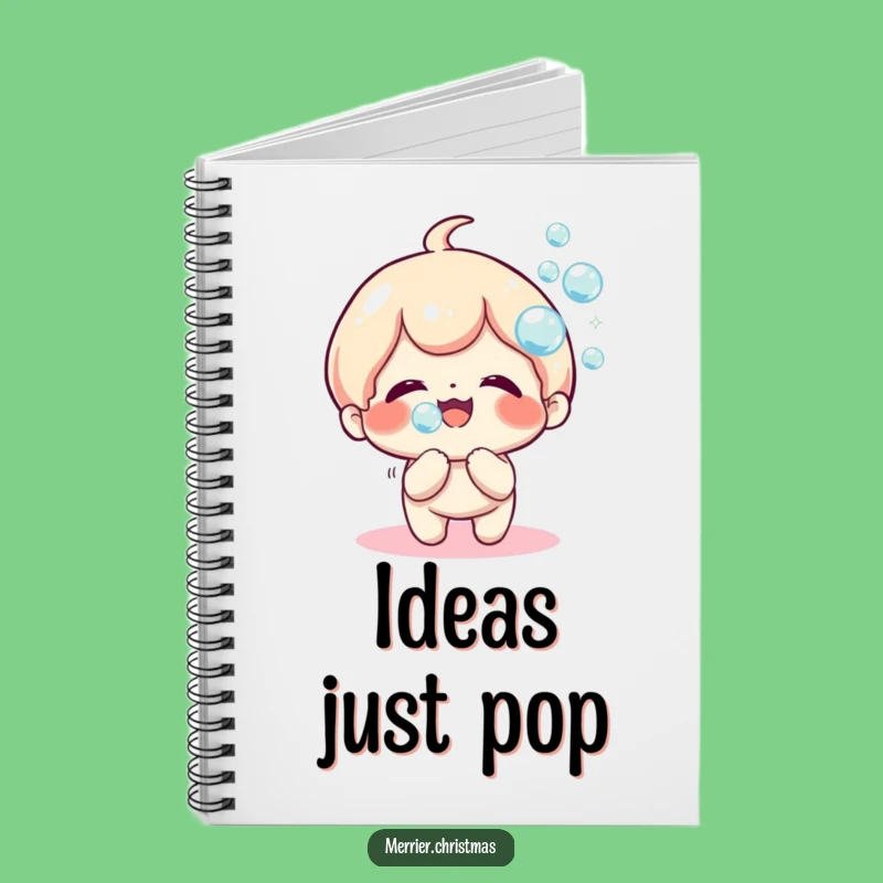 Funny Kawaii Bubble Blower Notebook, Jot Down Your Joyful Thoughts!