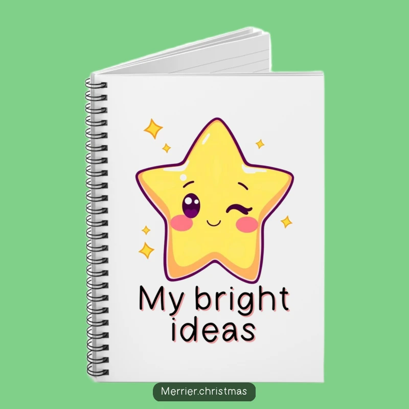 Funny Kawaii Star Notebook: Cute Winking Character Journal, Fun Gift
