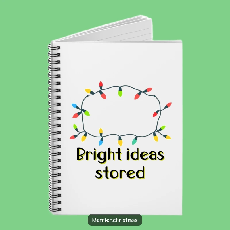 Funny Playful Christmas Lights Notebook: Jot Down Ideas Cheerfully