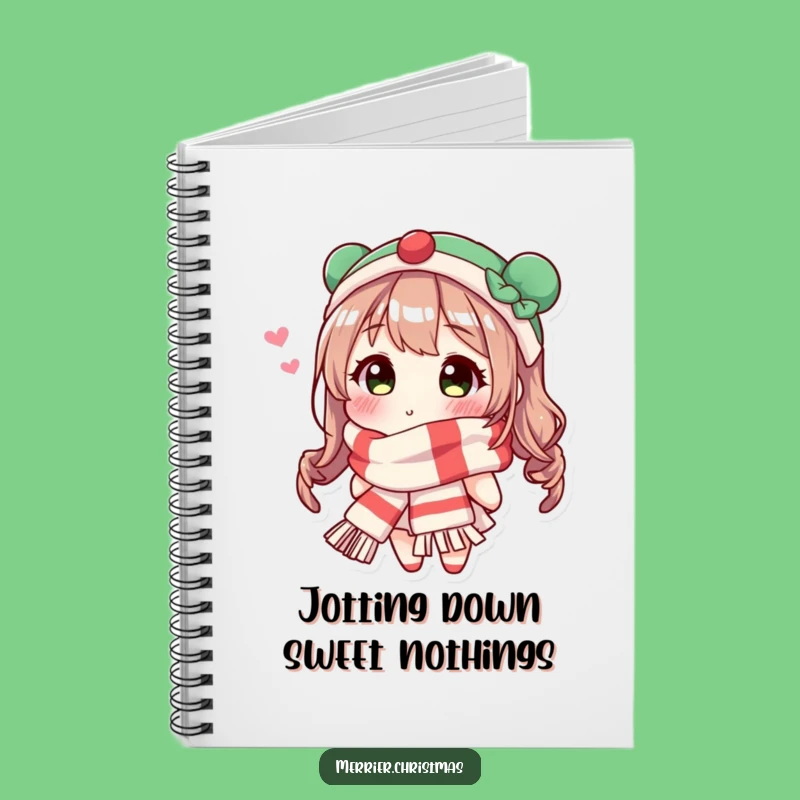 Funny Festive Scarf Kiss Notebook: Write Holiday Wishes with a Kiss!