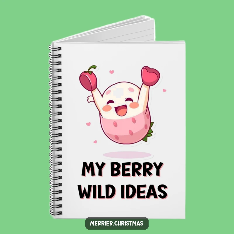 Funny Holly Berry Somersault Notebook - Jot Down Cheerful Ideas!