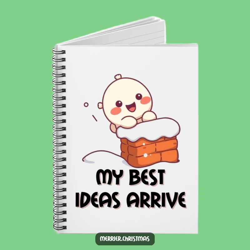 Funny Kawaii Chimney Slider Notebook: Jot Down Your Holiday Ideas with This Hilarious Gift!