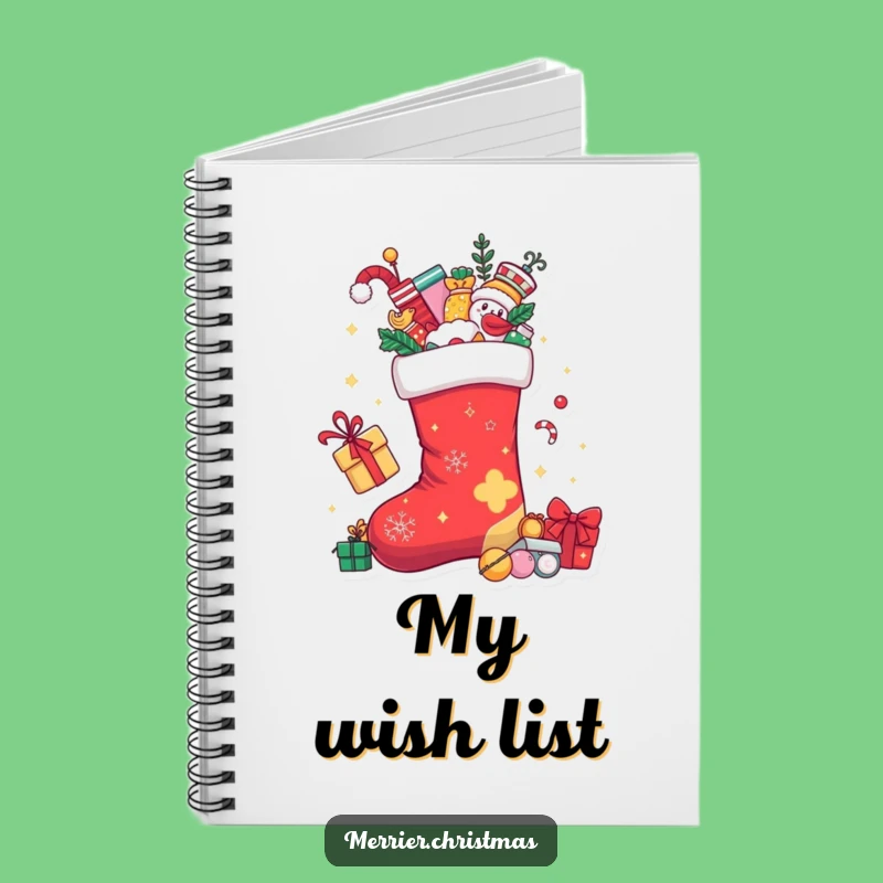 Funny Christmas Stocking Notebook: Jot Down Wishes with Holiday Cheer