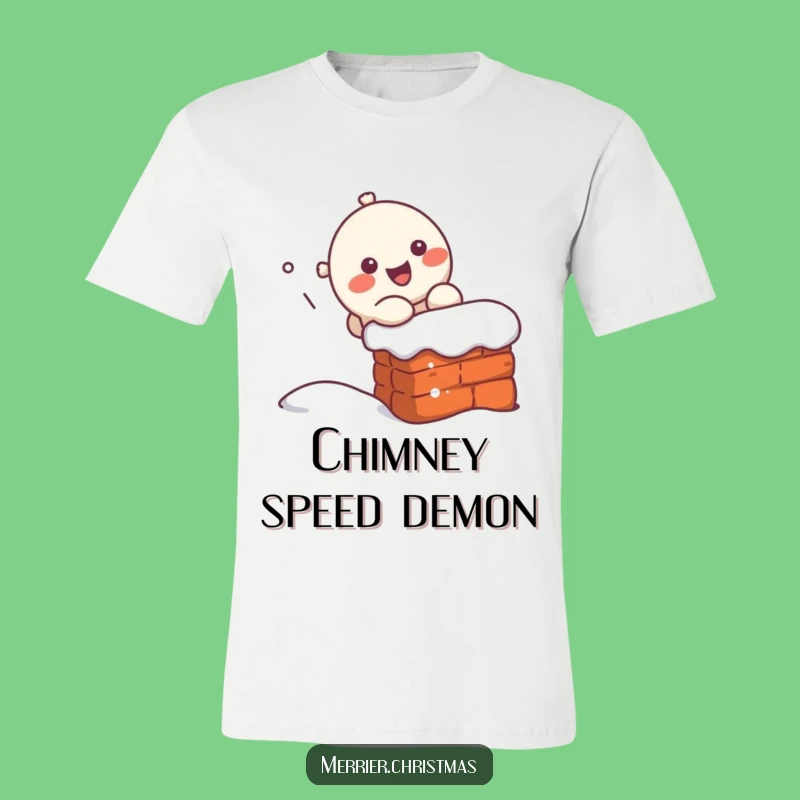 Funny Kawaii Chimney Slider T-Shirt: Amazing Christmas Humor Tee for Gift Giving!