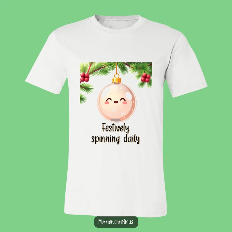 Funny Christmas Ornament T-Shirt - Sparkling Kawaii Delight - Festive Gift