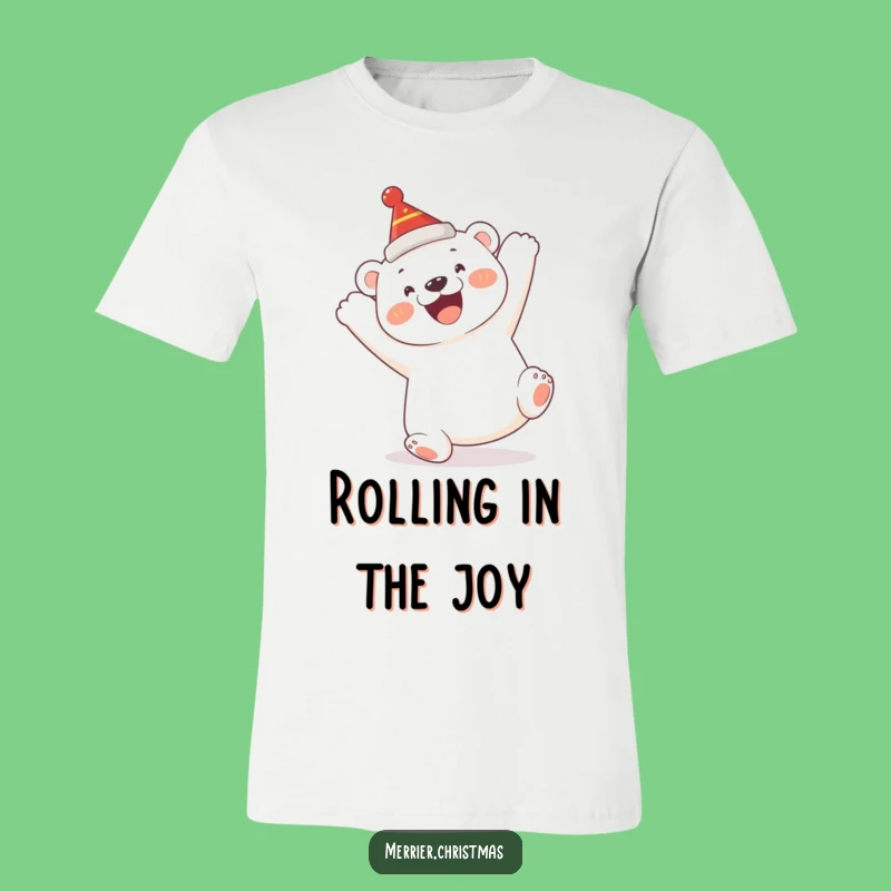 Funny Polar Bear Cub T-Shirt: Joyful Somersault Design, Ideal Humorous Gift!