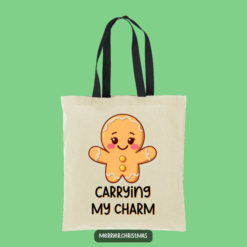 Funny Gingerbread Man Tote Bag: Carry a Beaming Smile