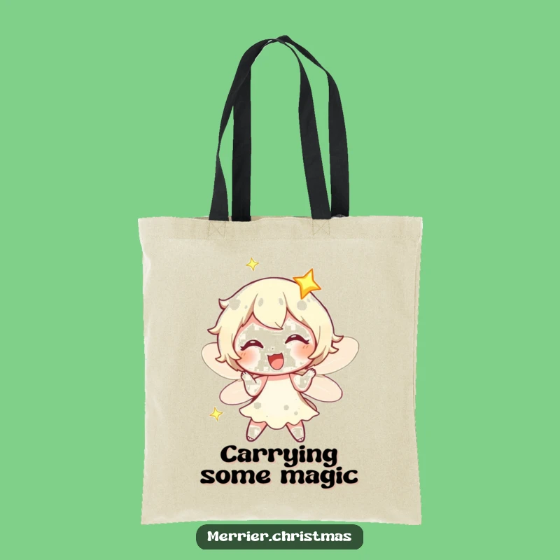Funny Fairy Light Tote Bag: Carry Your Sparkle with Exaggerated Joy
