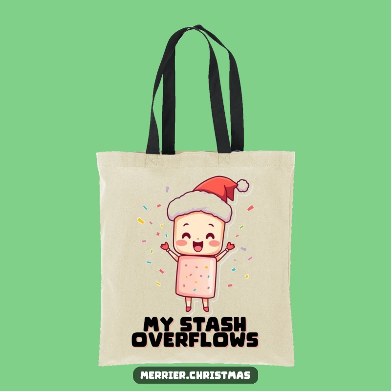 Funny Christmas Cracker Tote Bag - Popping Character, Practical Humorous Gift!