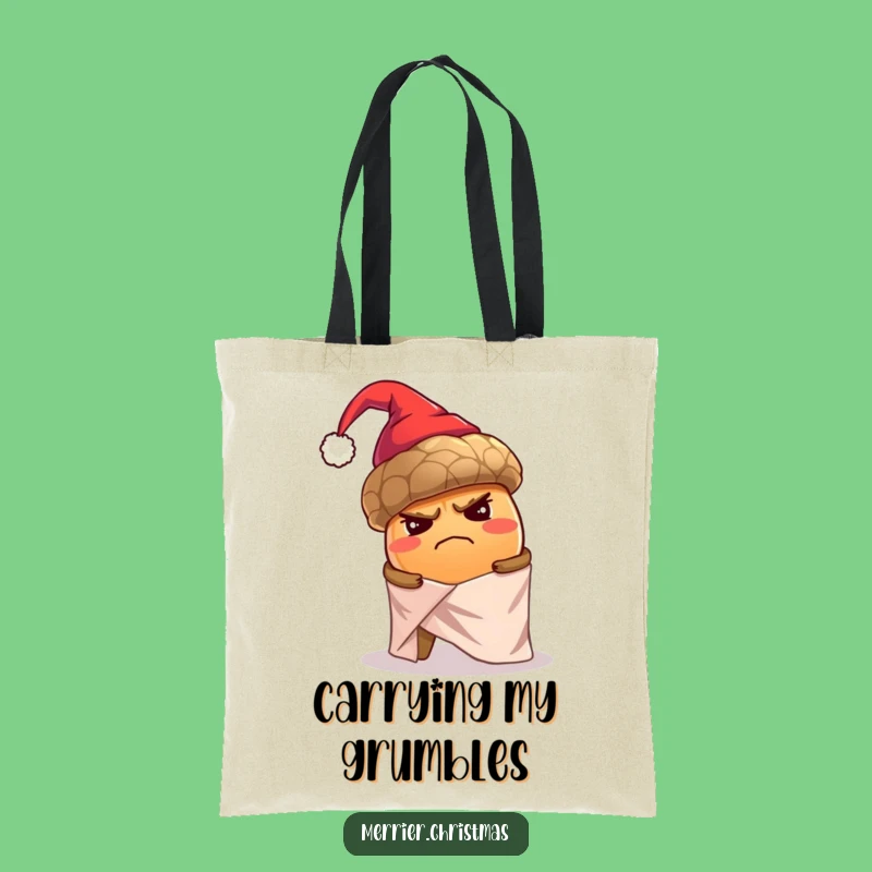 Funny Grumpy Acorn Tote Bag - Holiday Solo Mission Gift