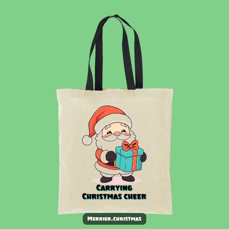 Funny Santa Gift Tote Bag - Carry Your Christmas Spirit Brightly