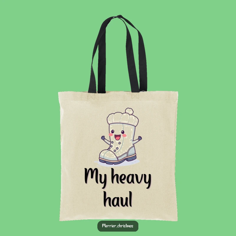 Funny Winter Boot Tote Bag: Carry Your Winter Essentials with a Stomp